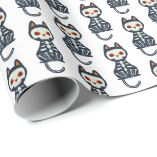 Cute Halloween Cat Pattern Wrapping Paper
