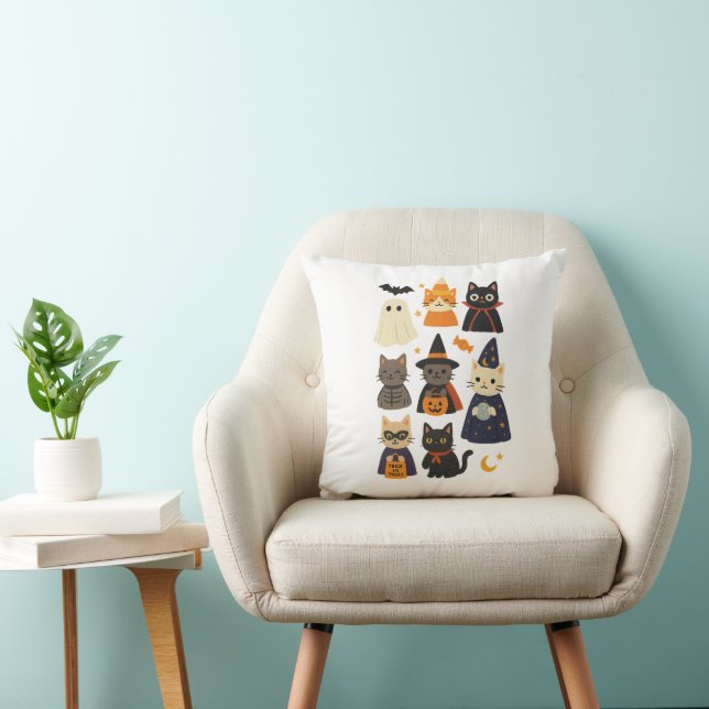 Cute Halloween Cat Pillow (Chair)