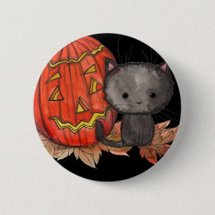 Cute Halloween Cat Pin by Molly Harrison