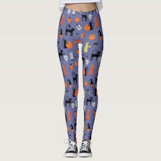 Cute Halloween Cat Spooky Leggings