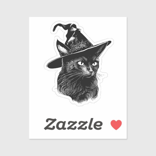 Cute Halloween cat witch hat (Sheet)