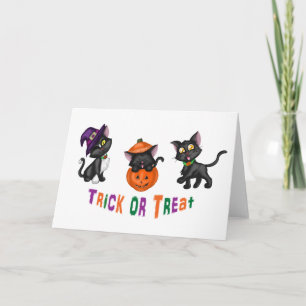 Cute Halloween Cats Card