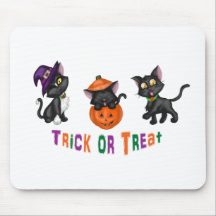 Cute Halloween Cats Mouse Mat