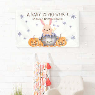 Cute Halloween Cauldron Baby is Brewing Shower Banner