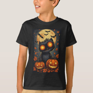 Cute Halloween Character In Pumpkin Costume Scene T-Shirt