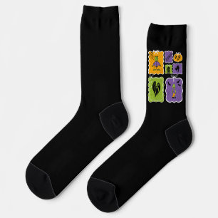 Cute Halloween Characters Frankenstein and Zombie Socks