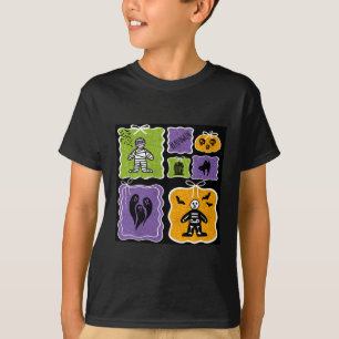 Cute Halloween Characters Mummy and Skeleton T-Shirt
