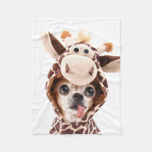 Cute Halloween Chihuahua Fleece Blanket