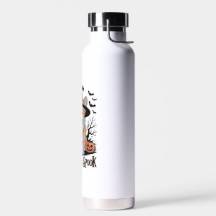 Cute Halloween Corgi in Witch Hat Water Bottle