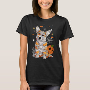 Cute Halloween Costume Corgi Mummy Dog Lover Pumpk T-Shirt