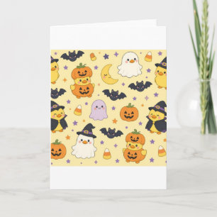 Cute Halloween Costume Ducks Cards