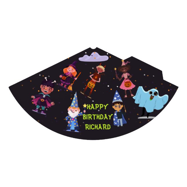Cute Halloween Costume Modern Birthday Party  Party Hat (Front)
