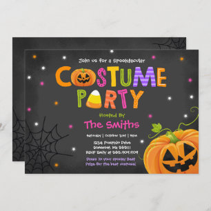 Cute Halloween Costume Party Spooktacular Invitation