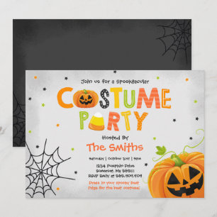 Cute Halloween Costume Party Spooktacular Invitation