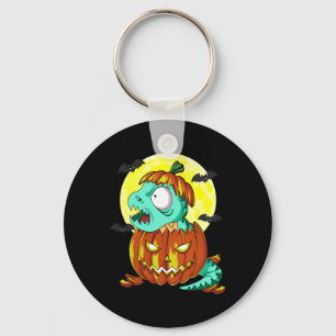 Cute Halloween Costume T-rex Lover Pumpkin Thanksg Key Ring