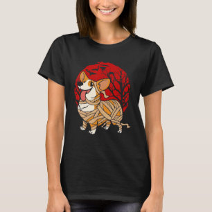 Cute Halloween Costume Welsh Corgi Mummy Corgi De T-Shirt