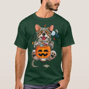Cute Halloween Costume Welsh Corgi Mummy Dog Lover T-Shirt