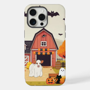 Cute Halloween cow and farm iPhone 15 Pro Max Case