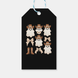 Cute Halloween Cowboy Ghost Gift Tags