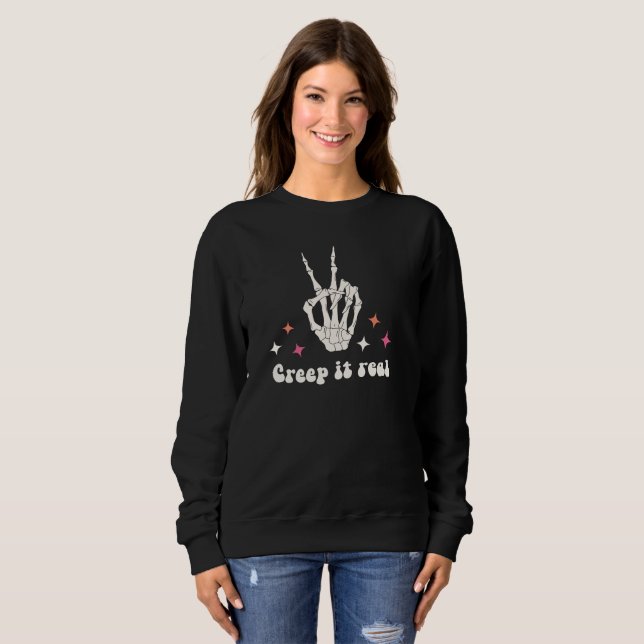 Cute Halloween Creep It Real Sweatshirt (Front Full)