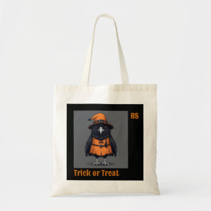 Cute Halloween crow in Disguise Trick or Treat Tote Bag