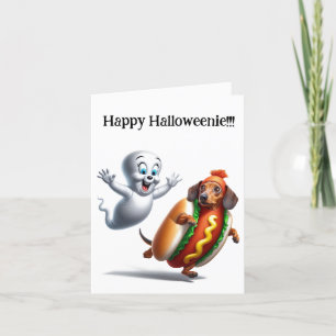 Cute Halloween Dachshund Card