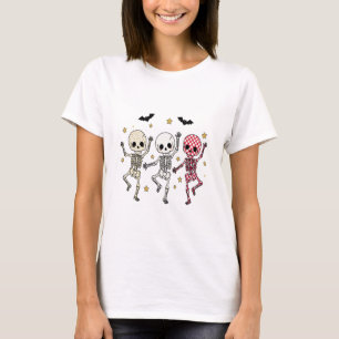 Cute Halloween Dancing Skeletons T-Shirt