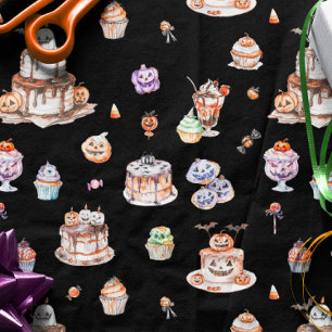 Cute Halloween Dessert Pattern Apron Tissue Paper