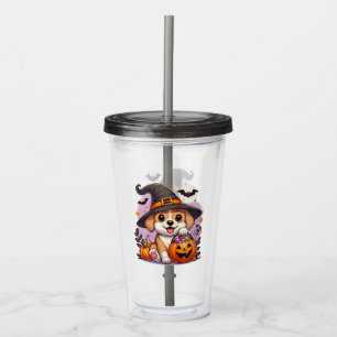 Cute Halloween dog/puppy Acrylic Tumbler