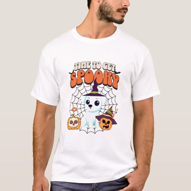 Cute Halloween dog T-Shirt (Front)
