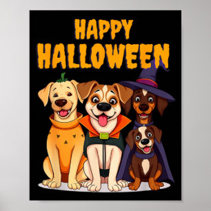 Cute Halloween Dogs Funny - Unique Design Poster