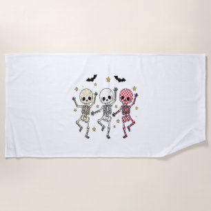 Cute Halloween Doll Owl Beach Towel