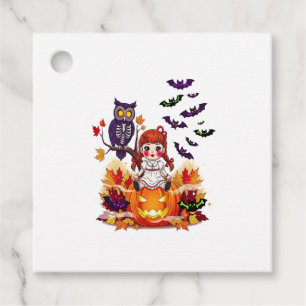 Cute Halloween Doll Owl Favour Tags