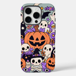 Cute Halloween Doodle Collage iPhone 16 Pro Case