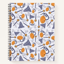 Cute Halloween Doodle Notebook – Magical Pumpkins 