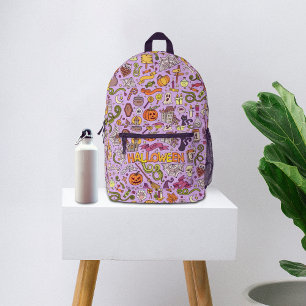 Cute Halloween Doodle Pattern Printed Backpack