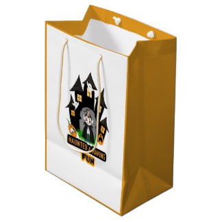 Cute Halloween Dracula Castle Medium Gift Bag