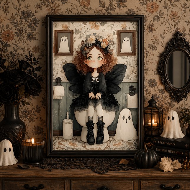 Cute Halloween Fairy Ghost Whimsical Wall Art (Creator Uploaded)