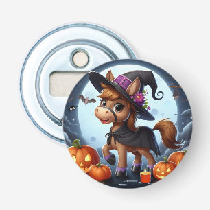 Cute Halloween/Fall horse, bat & pumpkins Bottle Opener