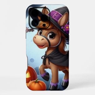Cute Halloween/Fall horse, bat & pumpkins iPhone 16 Pro Max Case