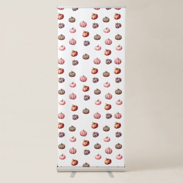 cute Halloween/Fall pumpkin pattern Retractable Banner (Front)