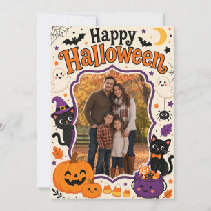 Cute Halloween Family Photo Card   Happy Halloween