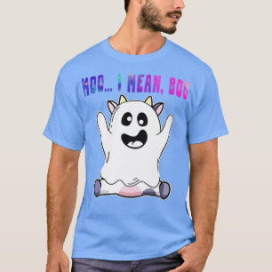Cute Halloween Farmer Ghost Cow Moo I Mean Boo Pum T-Shirt