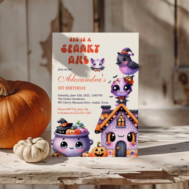 Cute Halloween First Birthday  Invitation (Creator Uploaded)