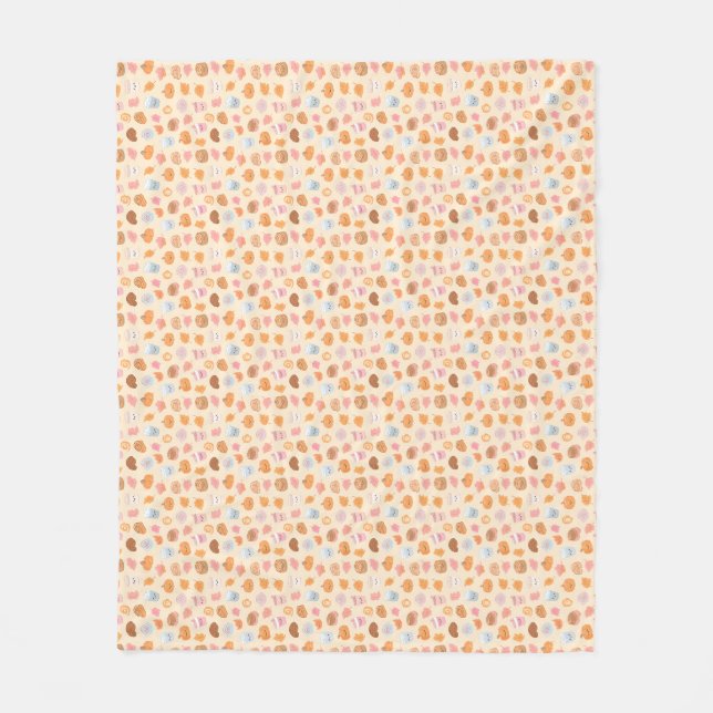 Cute Halloween Fleece Blanket (Front)