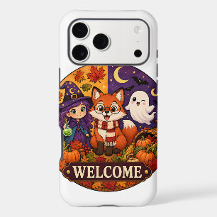 Cute Halloween Fox Witch Ghost Fall Autumn Welcome