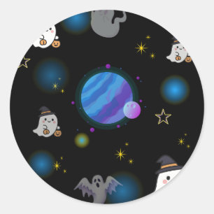 Cute Halloween Galaxy and Ghost Spooky Stickers