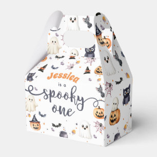 Cute Halloween Ghost 1st Birthday Party Favour Box