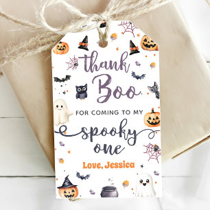 Cute Halloween Ghost 1st Birthday Party Gift Tags