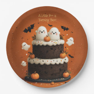 Cute Halloween Ghost A Little Boo  Paper Plate